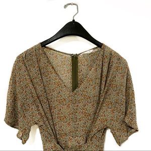 Mittoshop - Olive Green Tie Maxi Dress